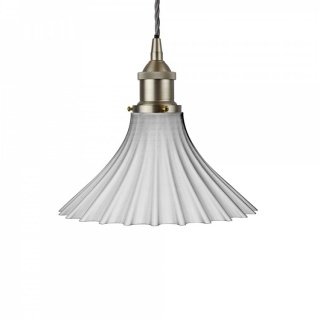 Scallop Fluted Bell Clear Water Pendant Light